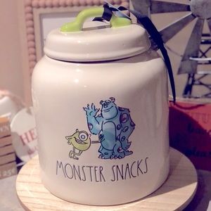 Rae Dunn Disney Pixar Monsters Inc Monster Snacks Canister